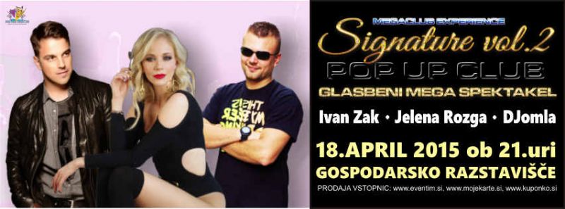 Glasbeni mega spektakel Signature Pop Up Club