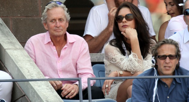 Foto: Michael Douglas in Catherine na teniški tekmi