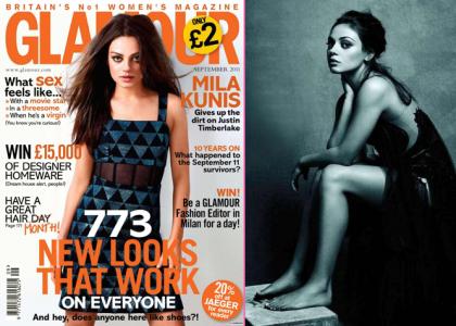 Mila Kunis zapeljuje z naslovnice: Fatalka s prodornimi očmi