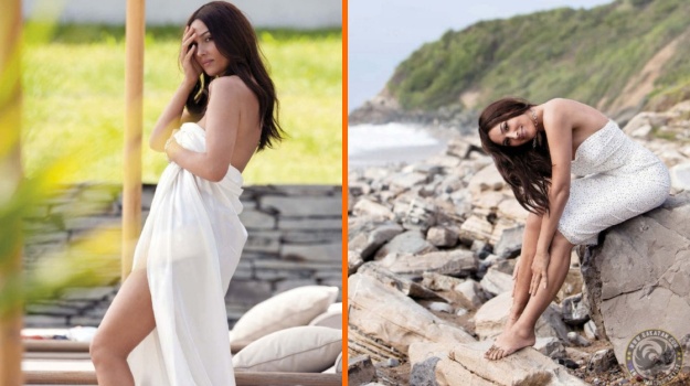 Opa! Monica Bellucci ogrnjena le v rjuho zapeljevala na plaži