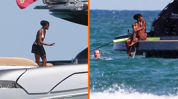 FOTO Naomi Campbell uživa na luksuzni jahti v Miamiju