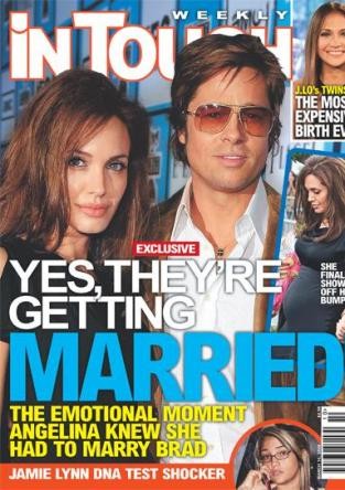 Angelina in Brad vendarle pred oltar
