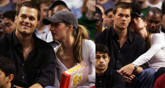 Gisele Bundchen in Tom Brady na tekmi