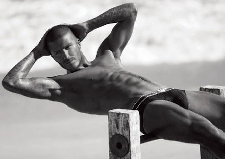 David Beckham v spodnjem perilu