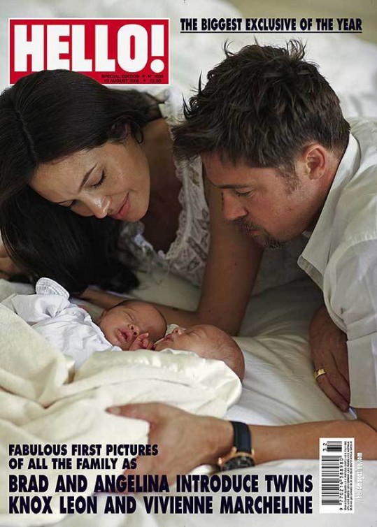 VROČE: Prve slike dvojčkov Jolie-Pitt