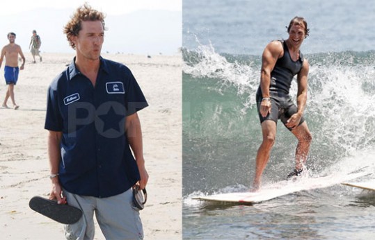 Matthew McConaughey na plaži
