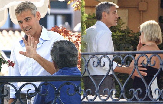 George Clooney v družbi prijateljice, Brad Pitt zapustil Benetke