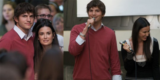 Demi in Ashton študentom