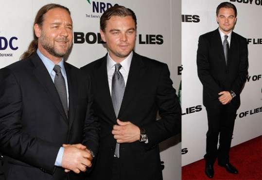 Leo in Russell na premieri v New Yorku