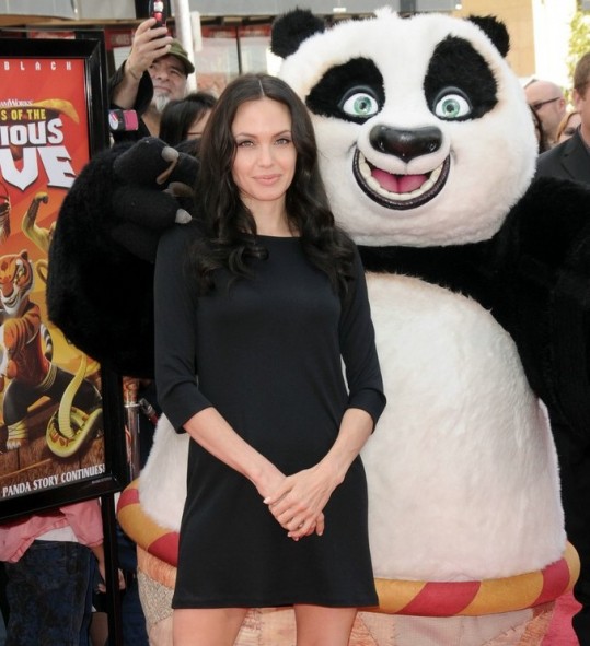 Angelina Jolie na zabavi ob izidu Kung Fu Pande