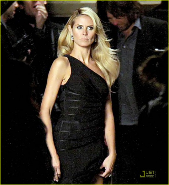 Heidi Klum na snemanju reklame