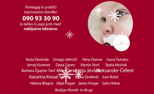 Pomagajte bolnim domačim otrokom in se nam pridružite na Dobrodelnem božičnem kosilu z znanimi Slovenci