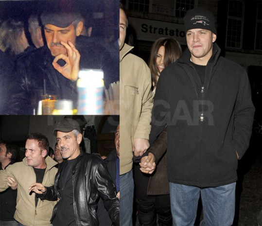 George Clooney, Matt Damon v Londonu
