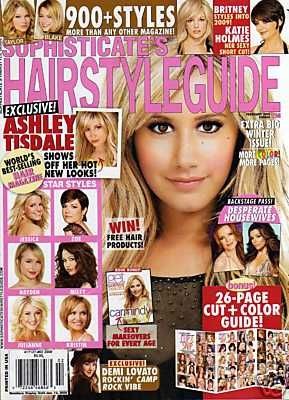 Ashley Tisdale v reviji Hairstyle Guide