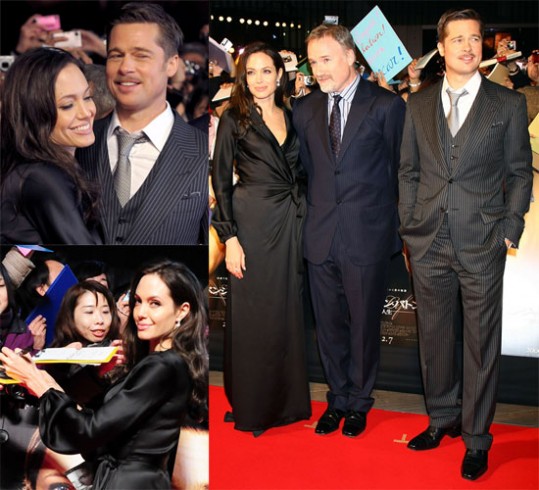 Angelina in Brad vedno nasmejana
