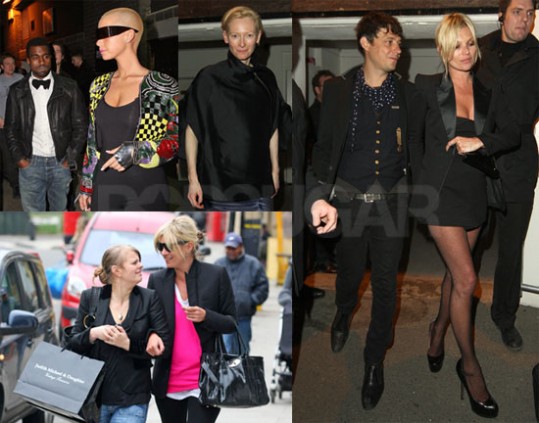 Kate Moss po zabavah Tedna mode v Londonu