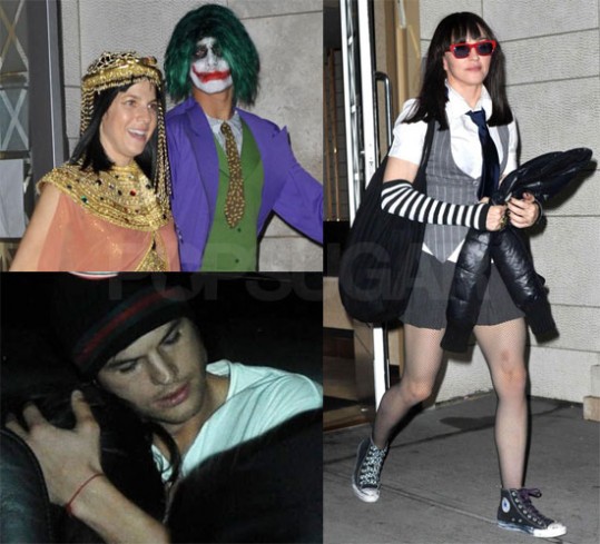 Madonna, Ashton, Demi na zabavo v kostumih