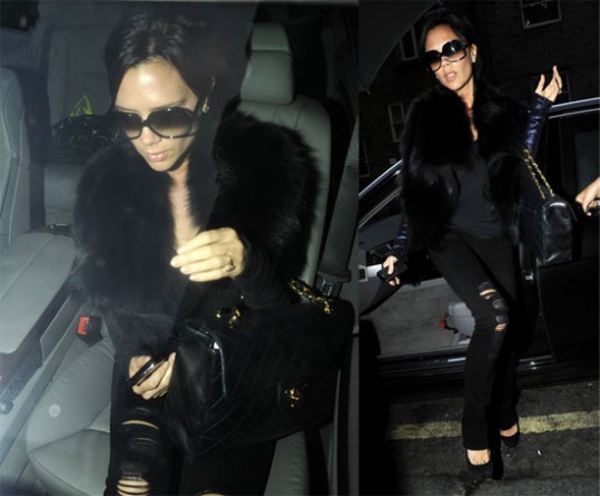 Victoria Beckham: Sončna očala tudi ponoči