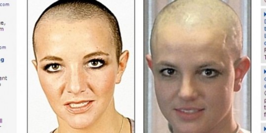 Klon Britney Spears: Obrila si je glavo