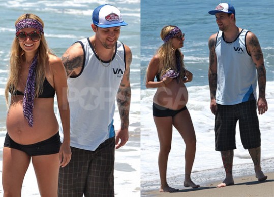 Nicole Richie v bikinkah pokazala nosečniški trebušček