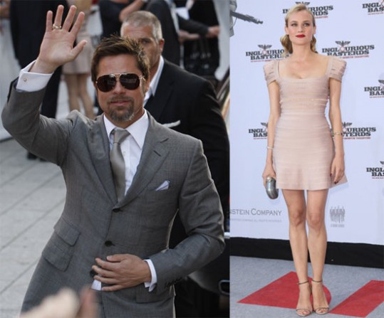 Brad Pitt in Diane Kruger zasijala v Berlinu