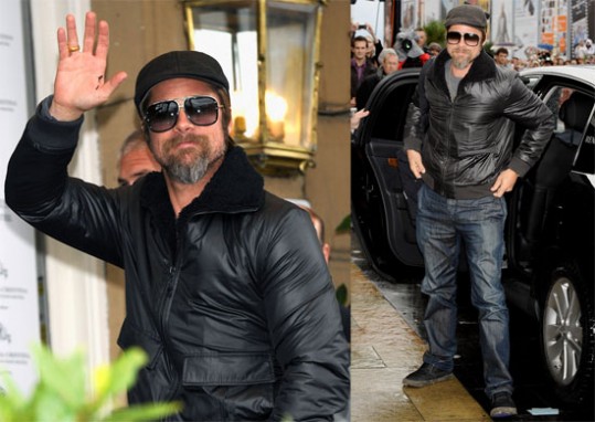 Brad Pitt je z brado kot dedek