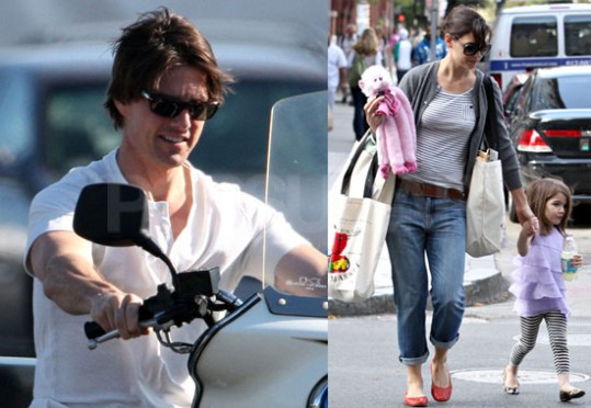 Tom z motorjem, Katy in Suri peš