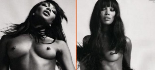VROČE Naomi Campbell: Vroča in gola gazela s seksi oblinami
