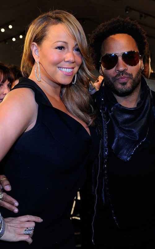 FOTO Mariah Carey bujni dekolte rinila v Lennya Kravitza