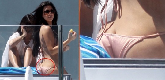 Kim Kardashian: (Pre)majhne kopalke niso pokrile njene velike zadnjice