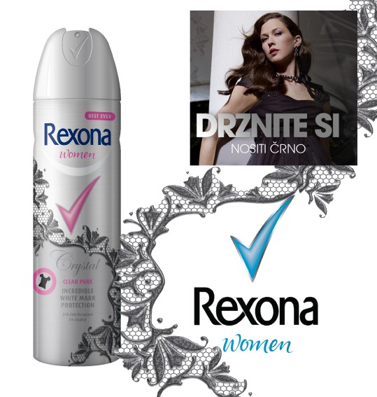 REXONA CRYSTAL – DRZNITE SI NOSITI ČRNO