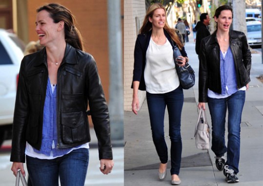 FOTO Jennifer Garner: Brez ličil in z mastnimi lasmi