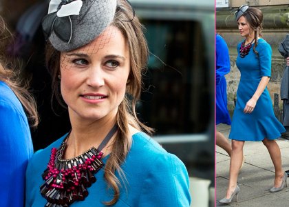 Pippa Middleton znova blestela na kraljevi poroki