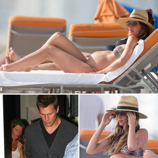 Gisele Bundchen v bikinkah nastavljala nosečniški trebušček