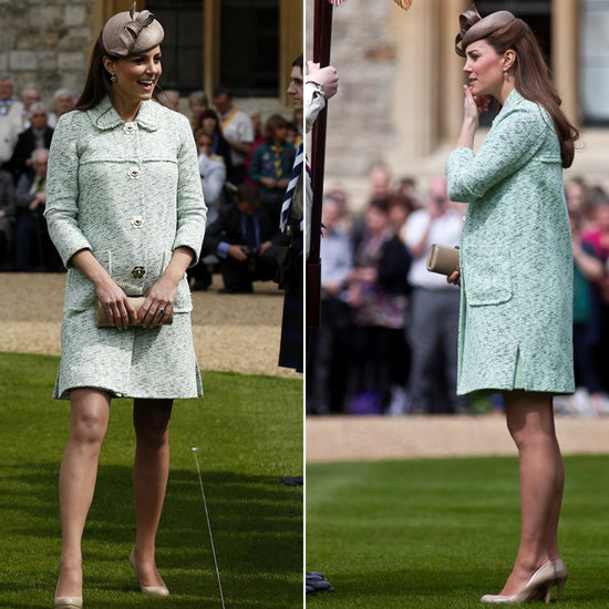 Kate Middleton končno pokazala svoj nosečniški trebušček