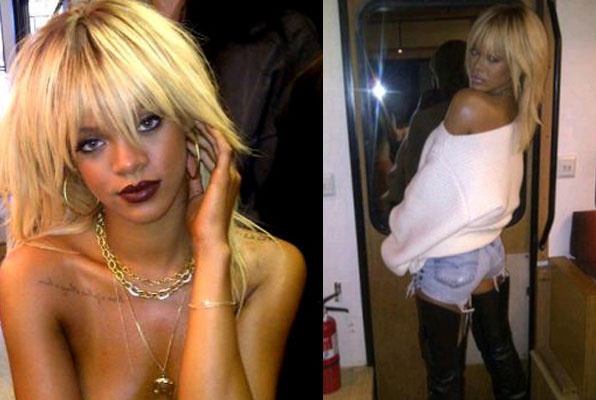 Ojoj! Rihanna z blond lasmi izgleda kot poceni striptizeta