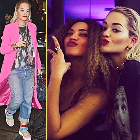 Foto! Beyonce in Rita Ora: Pošiljale poljubčke