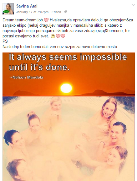 VROČE! Savina Atai vam ponuja službo