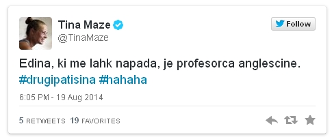 OPA! Kaj je Tina Maze zabrusila oboževalcem?