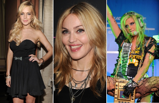 Lindsay Lohan in Madonna med najmanj seksi zvezdnicami