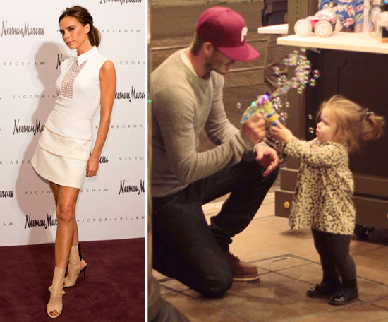 David Beckham in mala Harper: Zabava z milnimi mehurčki