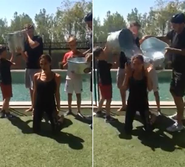 Vau! Victoria Beckham: Dovolila kar dve vedri ledene vode!