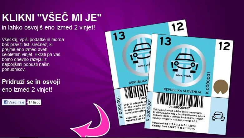 Poteguj se za DVE letni VINJETI!