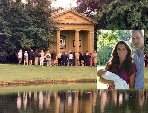 William s Kate in Georgom obiskal mamin grob