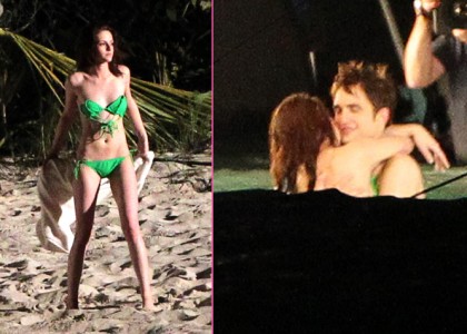 FOTO: Zadnje scene 'Jutranje zarje' so se snemale v kopalkah, Robsten zelo zbližana!