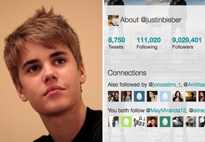 VROČE: Justin Bieber ima na Twitterju že 9 milijonov sledilcev!