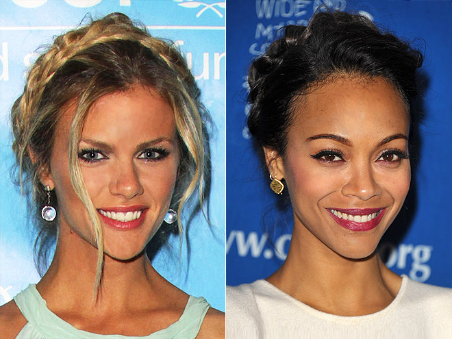 HAIRSTYLE WAR: Brooklyn Decker vs. Zoe Saldana