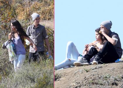 Foto: Justin in Selena: Romantičen zmenek v parku!
