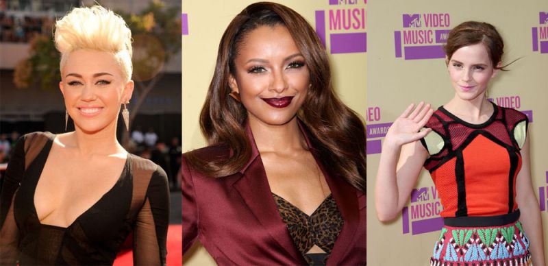 Vroče! Miley Cyrus, Kat Graham in Emma Watson na rdeči preprogi VMA!