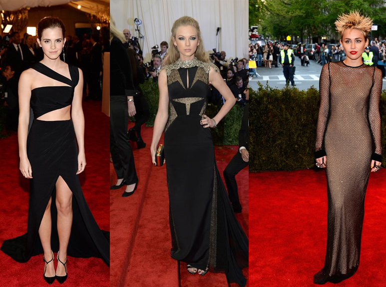 Emma Watson, Taylor Swift in Miley Cyrus na Met Gala vse v kombinaciji s črno!